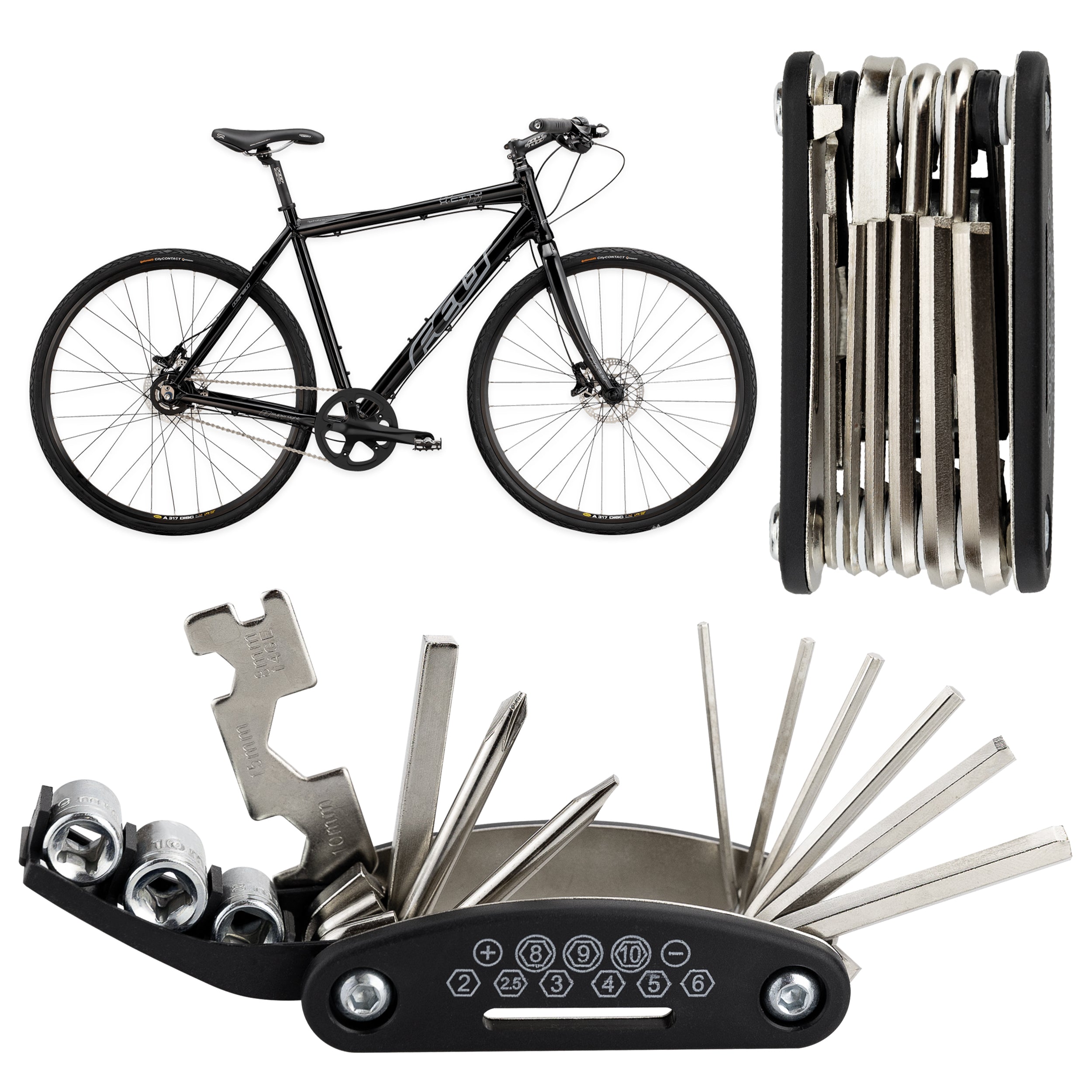 ZESTAW KLUCZY NARZĘDZI ROWEROWYCH MULTITOOL 16w1