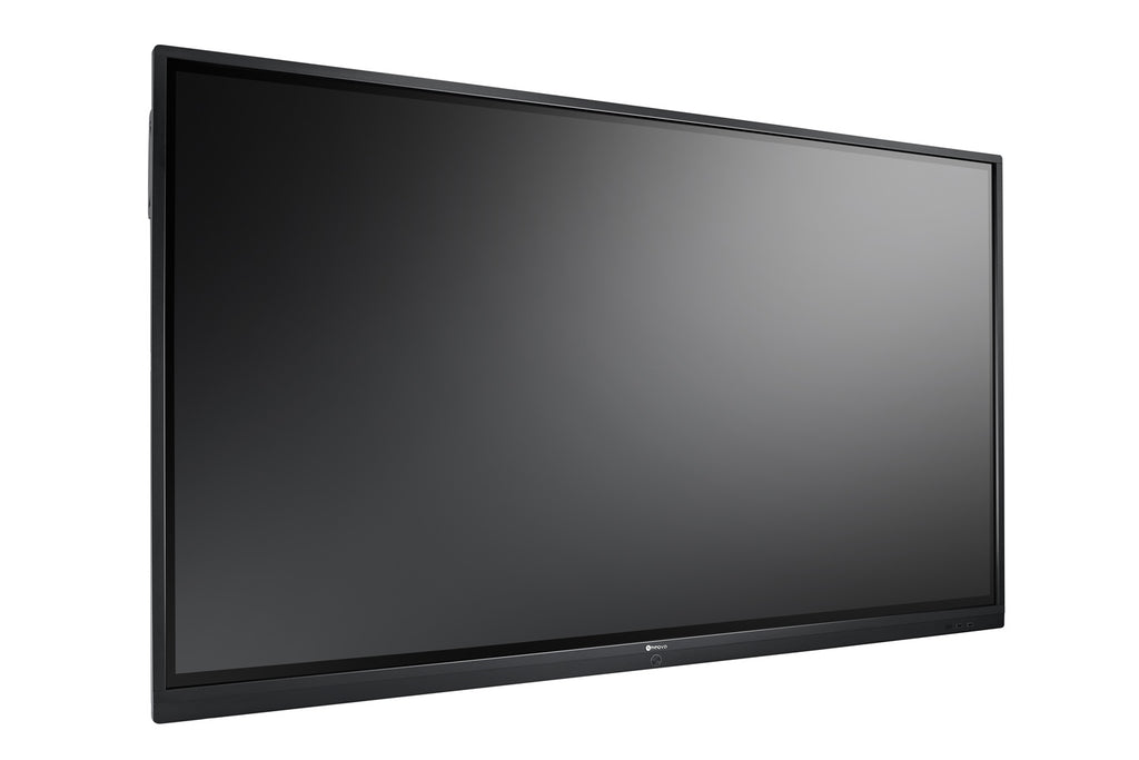 AG Neovo IFP-7502 Écran plat interactif 189,2 cm (74.5") LCD Wifi 350 cd/m² 4K Ultra HD Noir Écran tactile Intégré dans le processeur Android 8.0