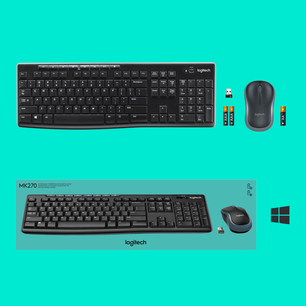 Logitech MK270 Ensemble Clavier et Souris Sans Fil, Disposition US International