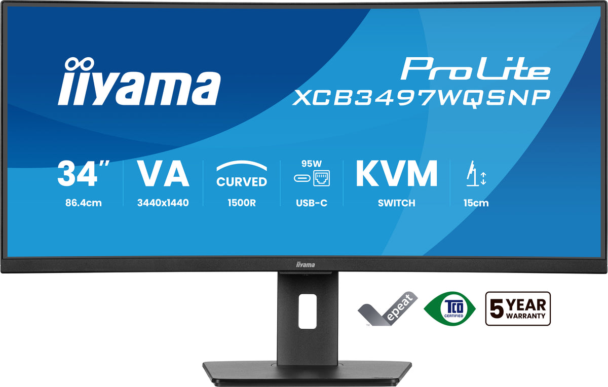 iiyama ProLite XCB3497WQSNP-B1 Écran PC 34" UltraWide Quad HD LED Noir