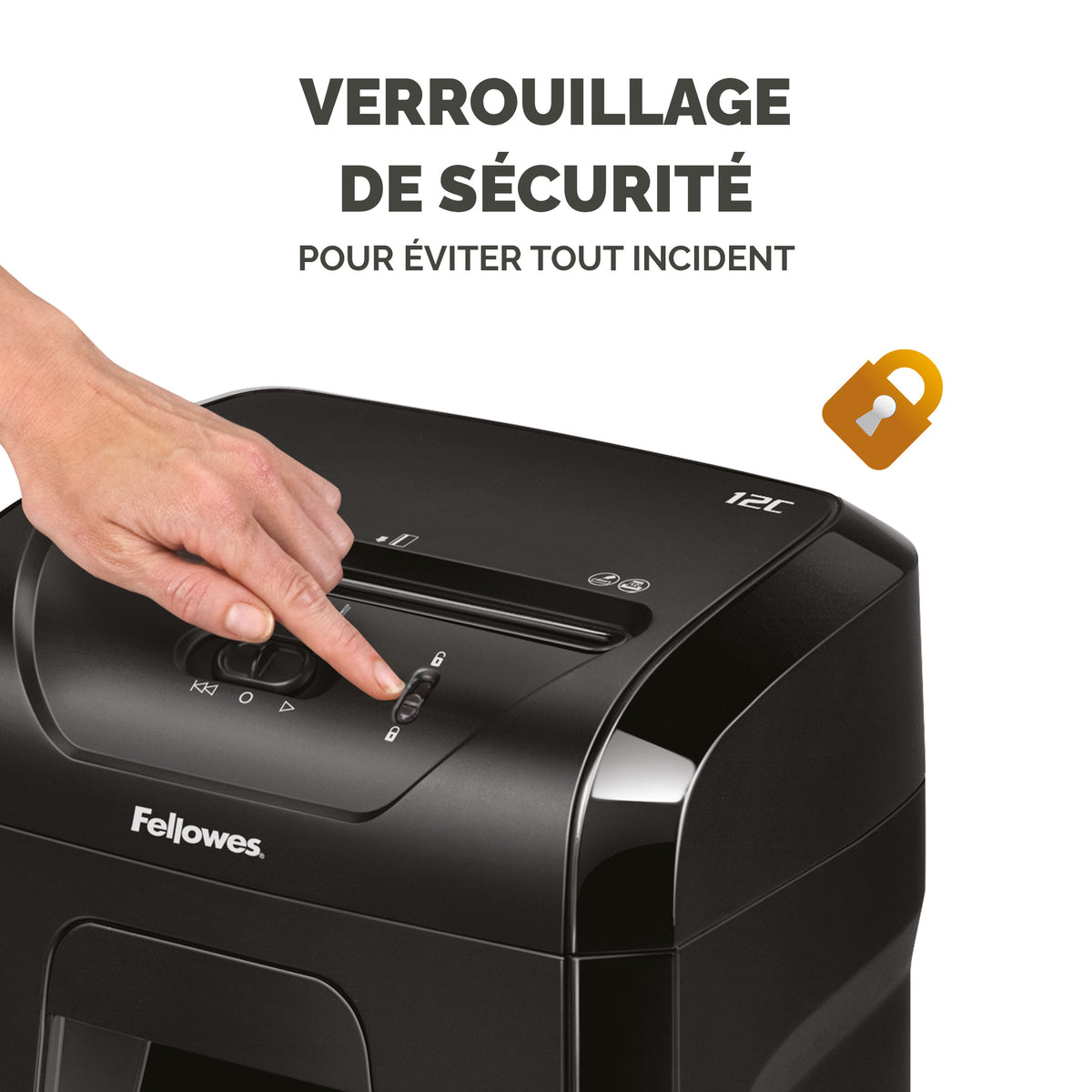 Fellowes Powershred 12C destructeur de papier Destruction croisée 22,5 cm Noir