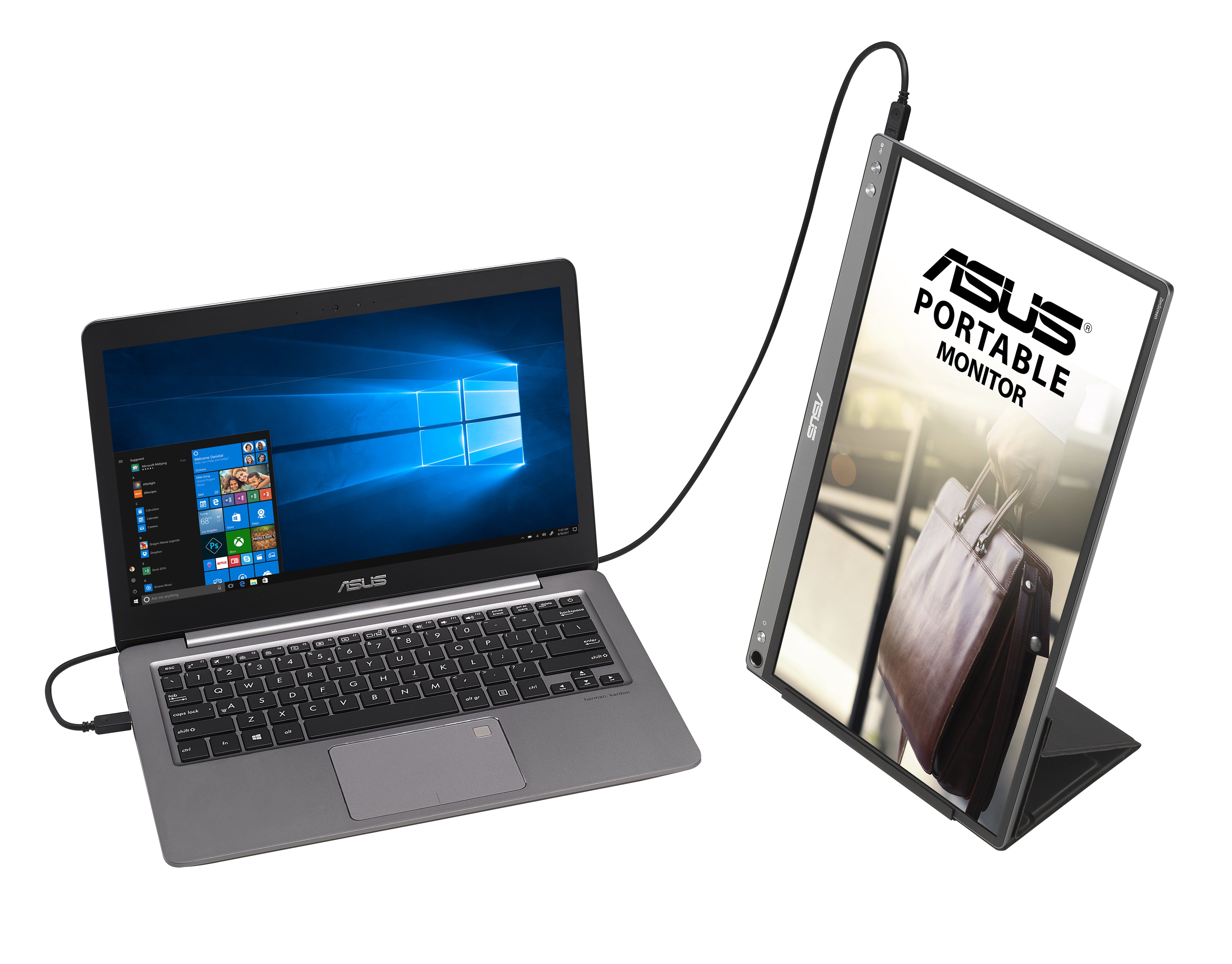 ASUS ZenScreen MB16ACE écran plat de PC 39,6 cm (15.6") 1920 x 1080 pixels Full HD LED Gris