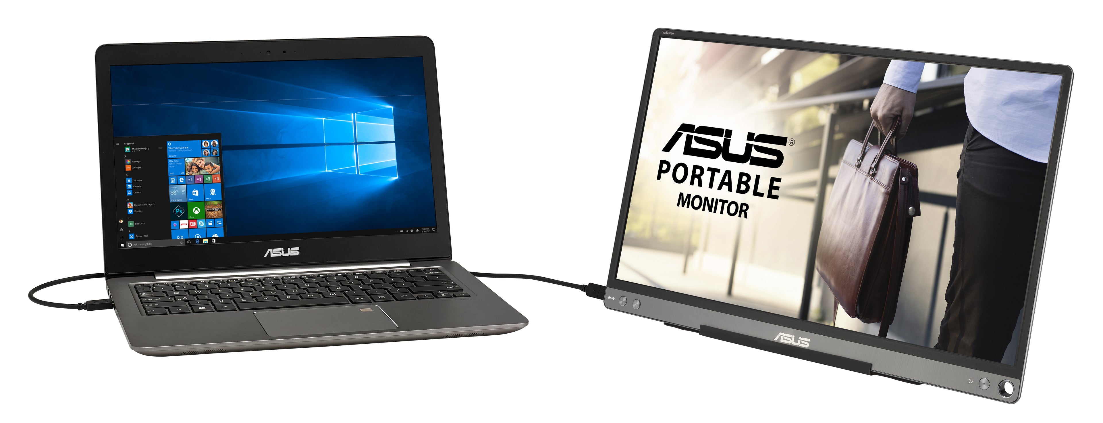 ASUS ZenScreen MB16ACE écran plat de PC 39,6 cm (15.6") 1920 x 1080 pixels Full HD LED Gris