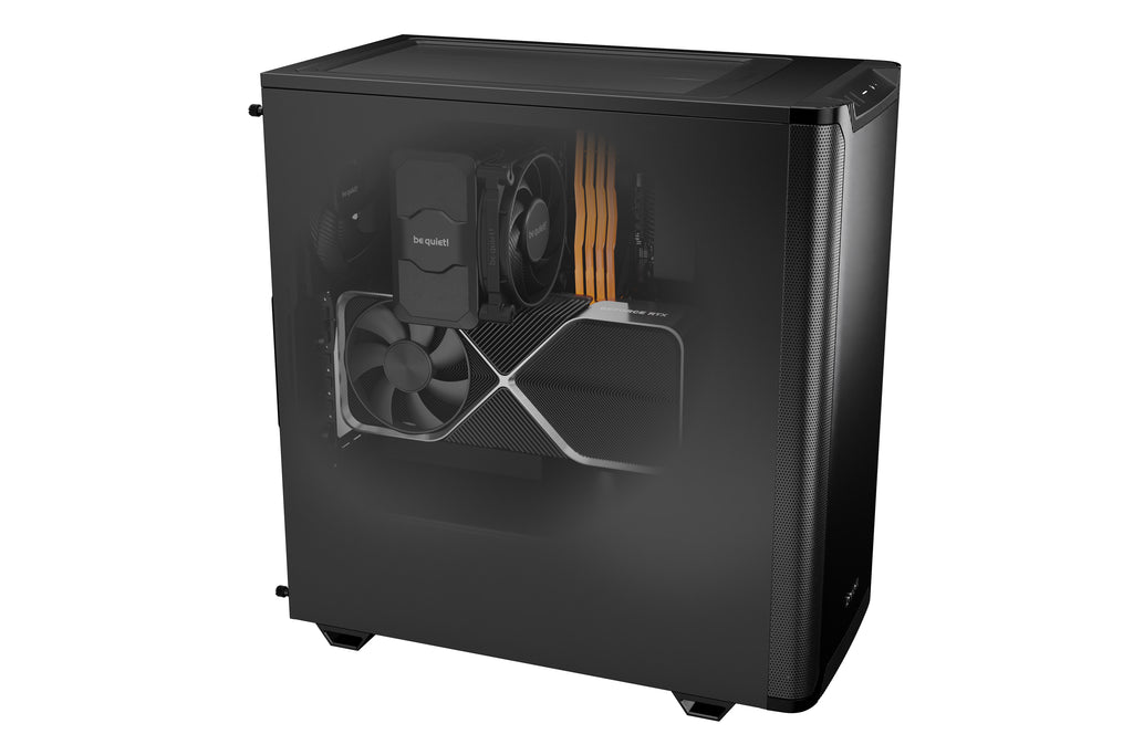 be quiet! Pure Base 501 Noir, Boîtier PC Midi Tower, Mini ATX / Micro ATX / ATX, 2 ventilateurs Pure Wings 3 140 mm PWM
