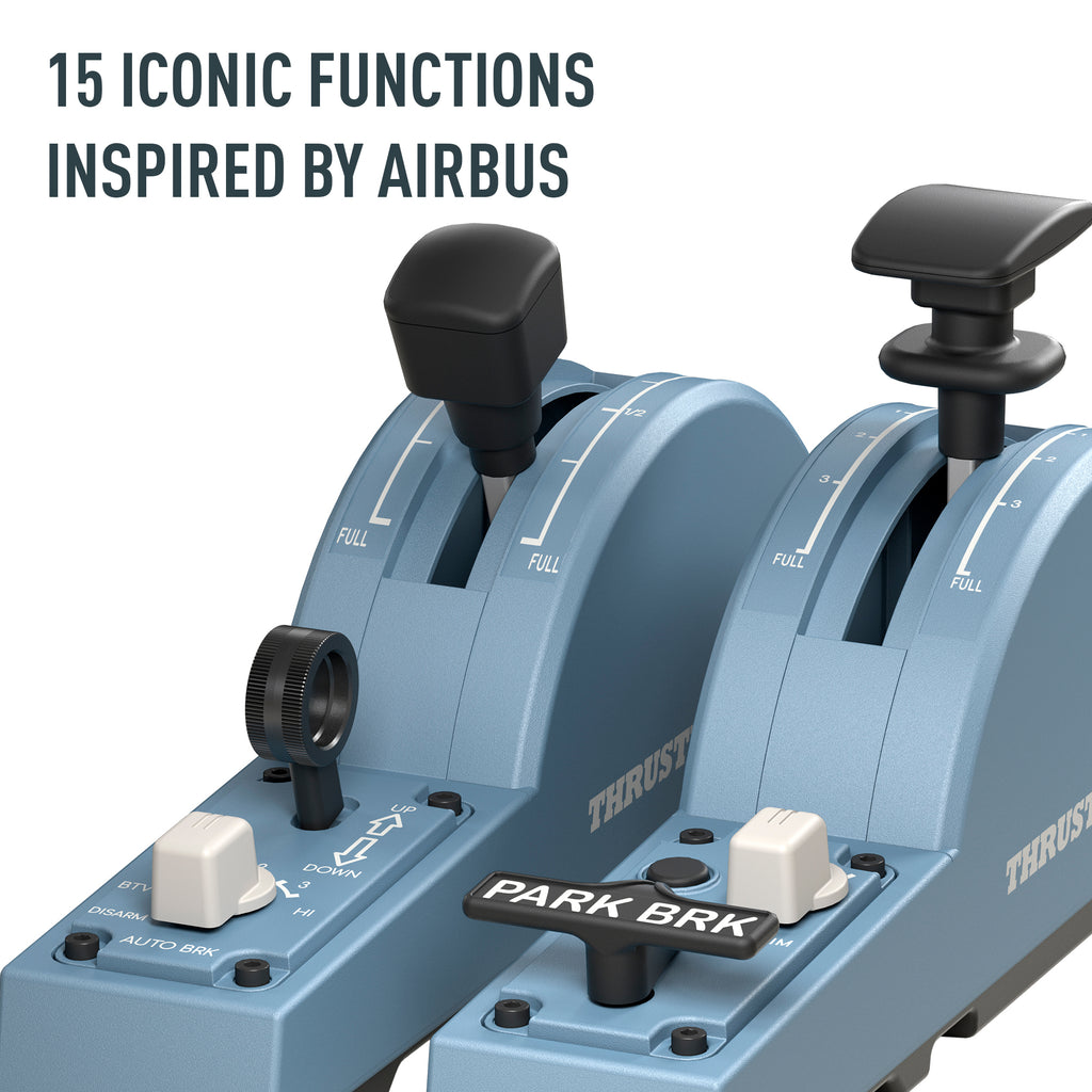 Thrustmaster TCA Quadrant Add-On Airbus Edition Bleu simulation de vol Analogique/Numérique PC