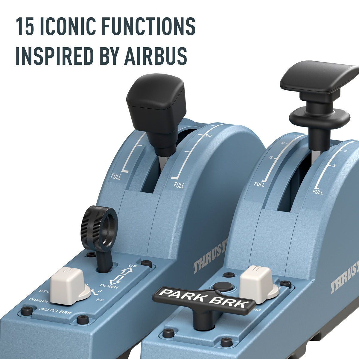 Thrustmaster TCA Quadrant Add-On Airbus Edition Bleu simulation de vol Analogique/Numérique PC