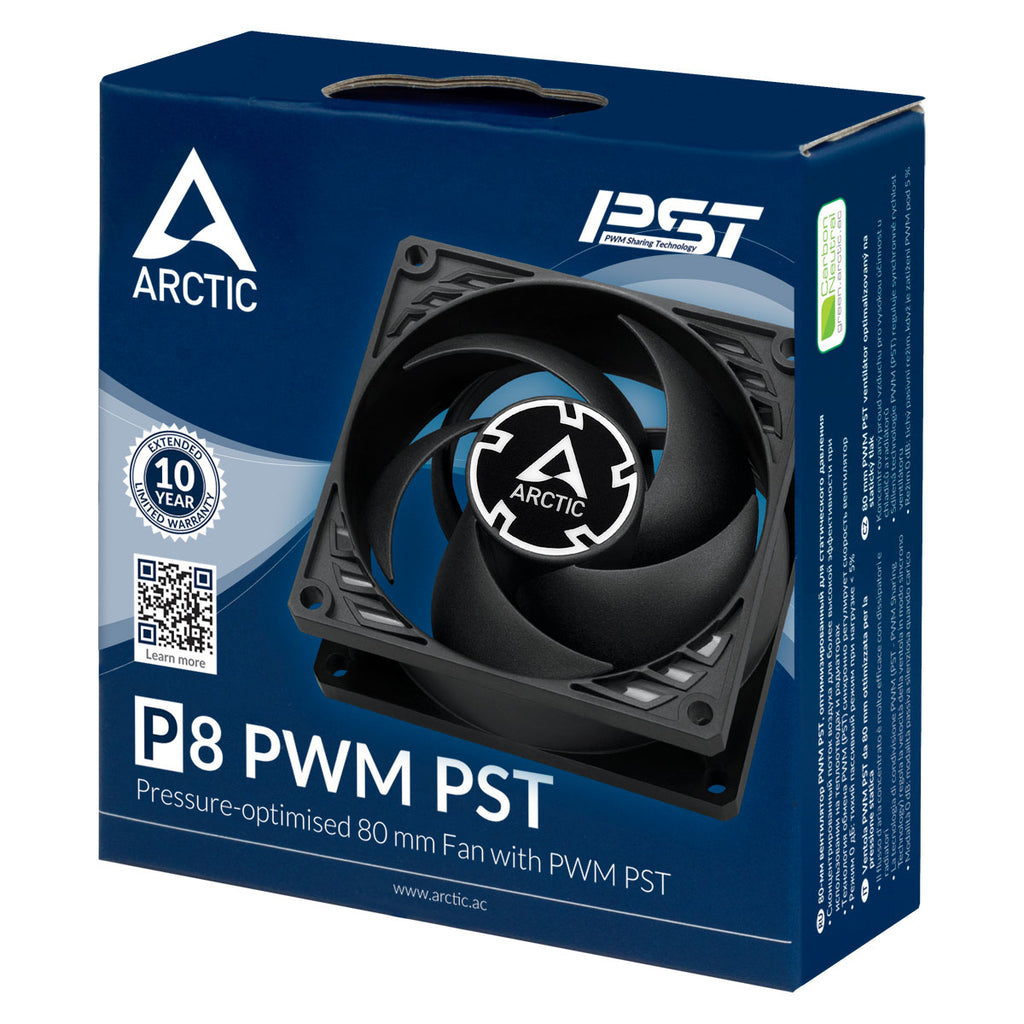 ARCTIC P8 PWM PST Boitier PC Ventilateur 8 cm Noir