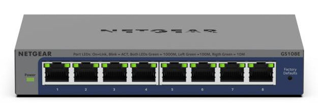 NETGEAR Plus GS108Ev4 Switch 8-porte Gigabit Ethernet - vue 3