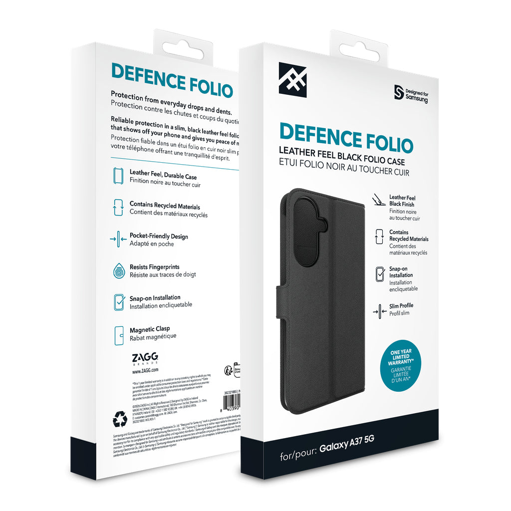 IFROGZ Defence Folio coque de protection pour téléphones portables 17 cm (6.7") Noir