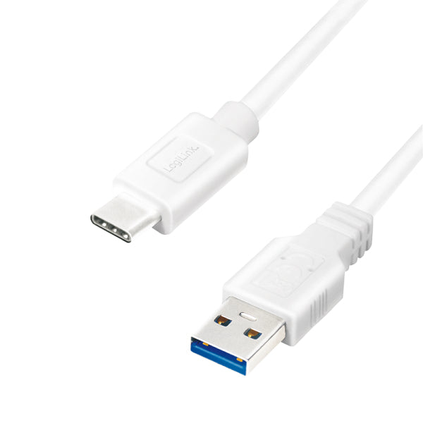 LogiLink CU0173 câble USB USB 3.2 Gen 1 (3.1 Gen 1) 0,5 m USB A USB C 5 Gbit/s Blanc