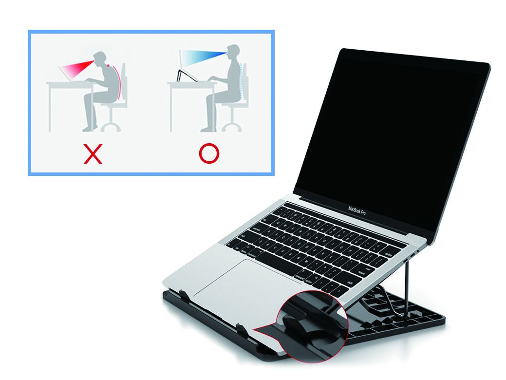 Conceptronic ERGO Laptop Cooling Stand Supports de Laptop Noir 39,6 cm (15.6")