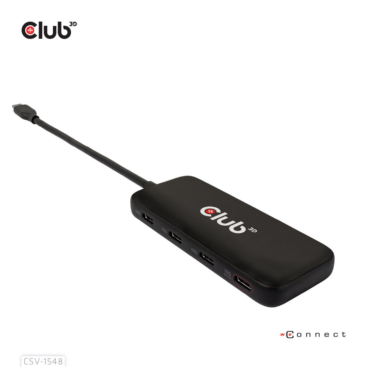 CLUB3D CSV-1548 Hub USB 3.2 Gen 1 (3.1 Gen 1) Type-C, Noir