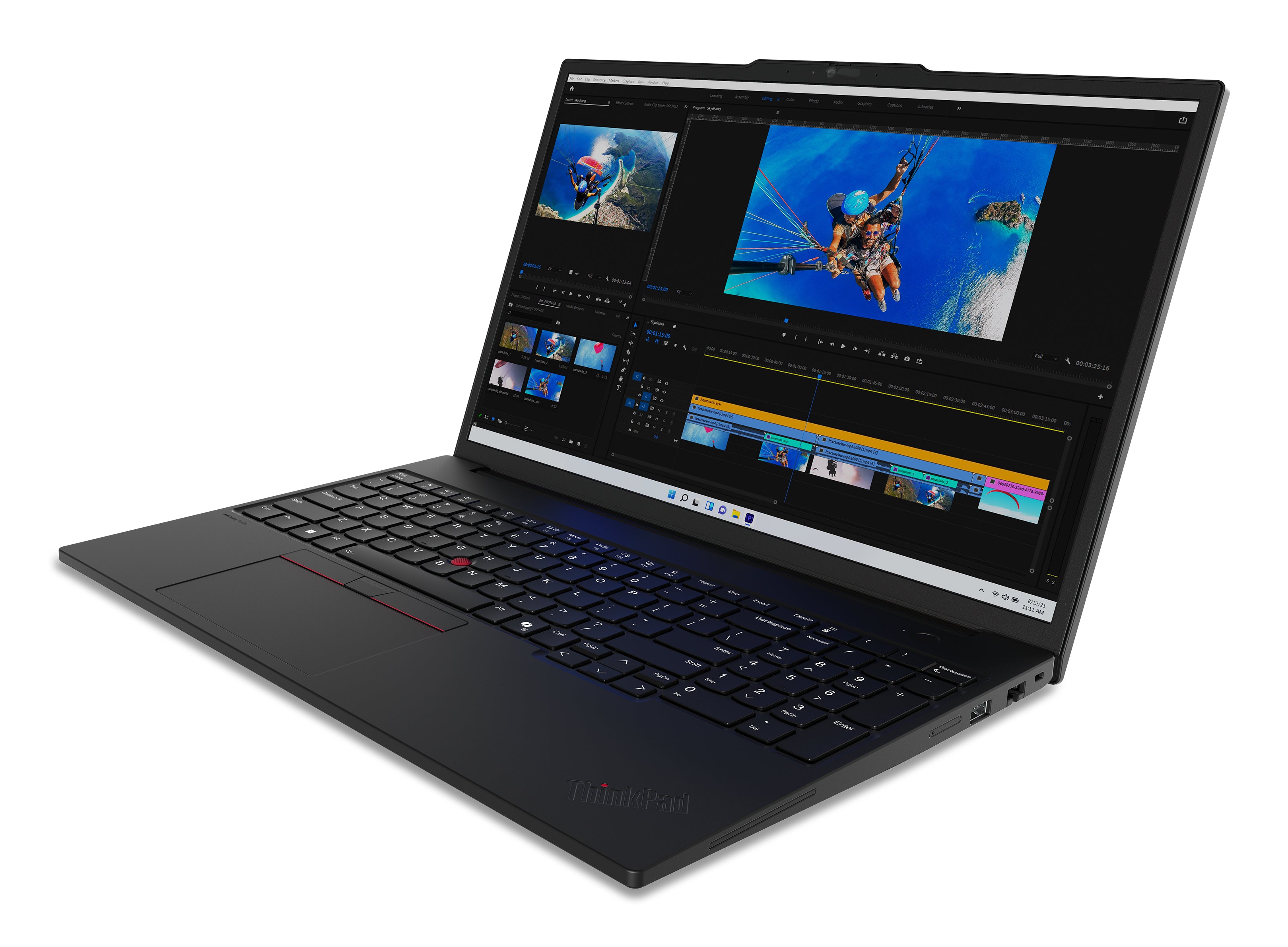 Lenovo ThinkPad P16s Gen 3 (Intel) Intel Core Ultra 7 155H Station de travail mobile 40,6 cm (16") WUXGA 32 Go DDR5-SDRAM 1 To SSD NVIDIA RTX 500 Ada Wi-Fi 6E (802.11ax) Windows 11 Pro Allemand Noir