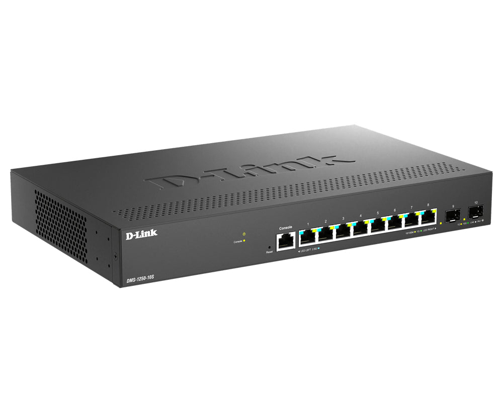 D-Link DMS-1250-10S/E Commutateur Réseau Géré 2.5G Ethernet, Noir