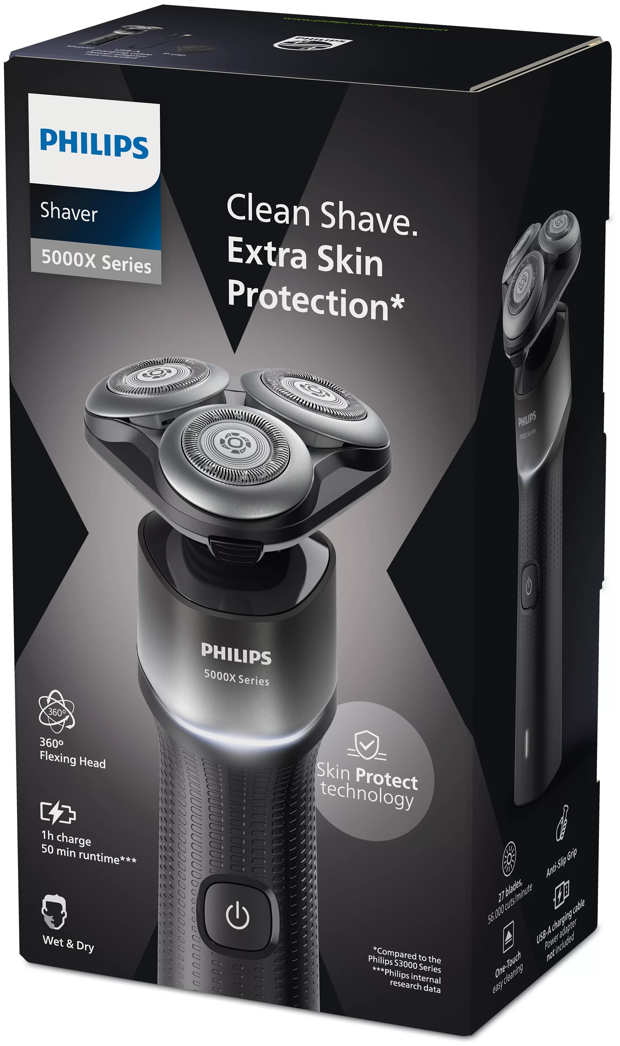 Philips Shaver 5000X series X5004/00 Rasoir électrique 100 % étanche