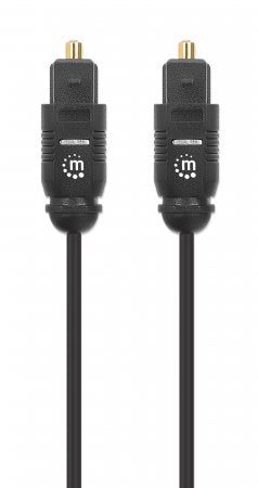 Manhattan 356060 Câble Fibre Optique Toslink, 1 m, Noir