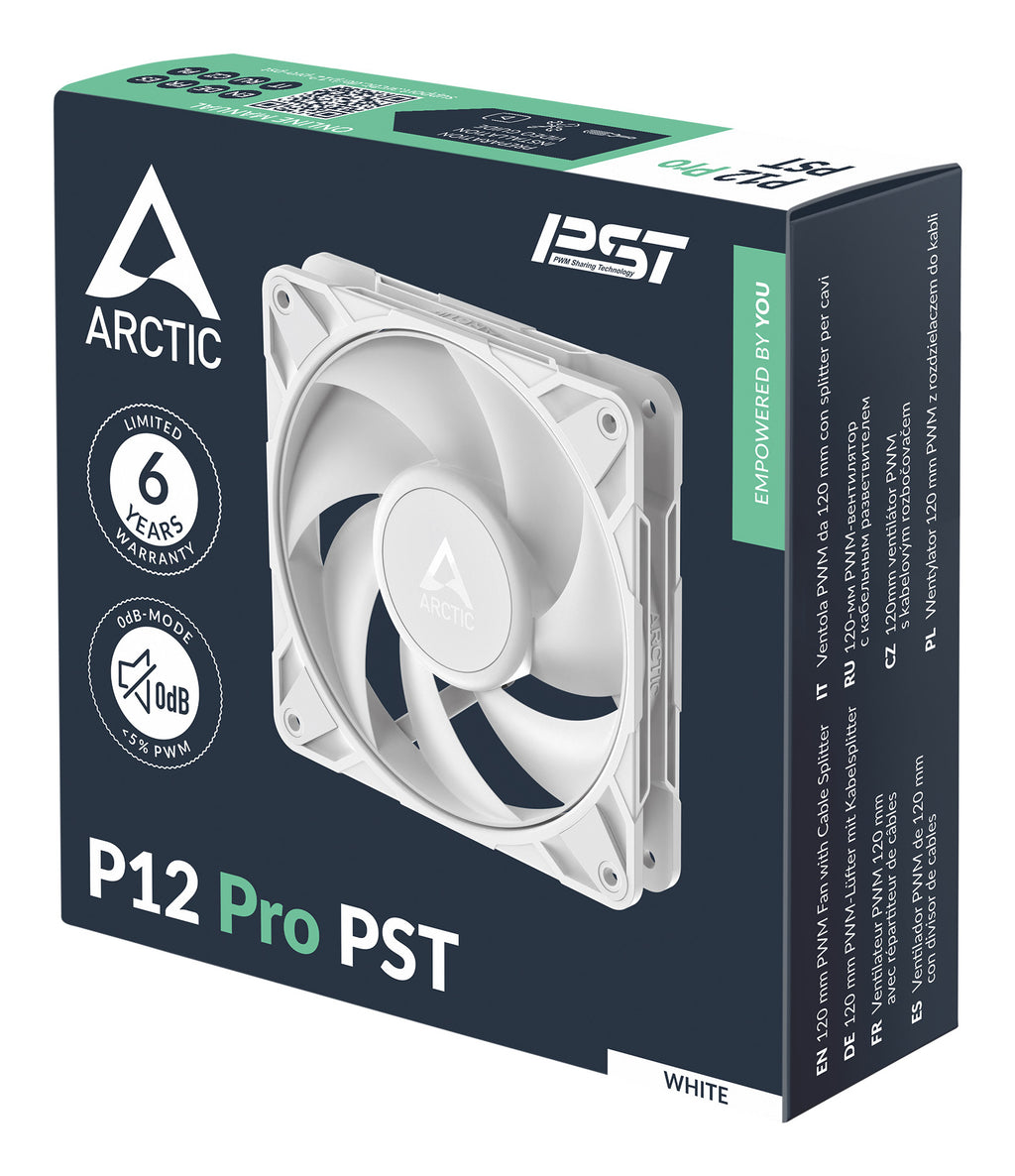 ARCTIC Freezer P12 Pro PST (White) Boitier PC Ventilateur 12 cm Blanc 1 pièce(s)