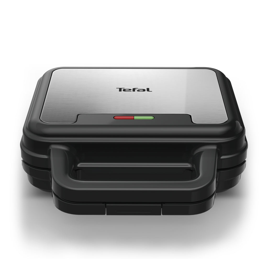 Tefal SW383D10 Gaufrier et Appareil à Croque-Monsieur, 700 W, Noir et Acier Inoxydable