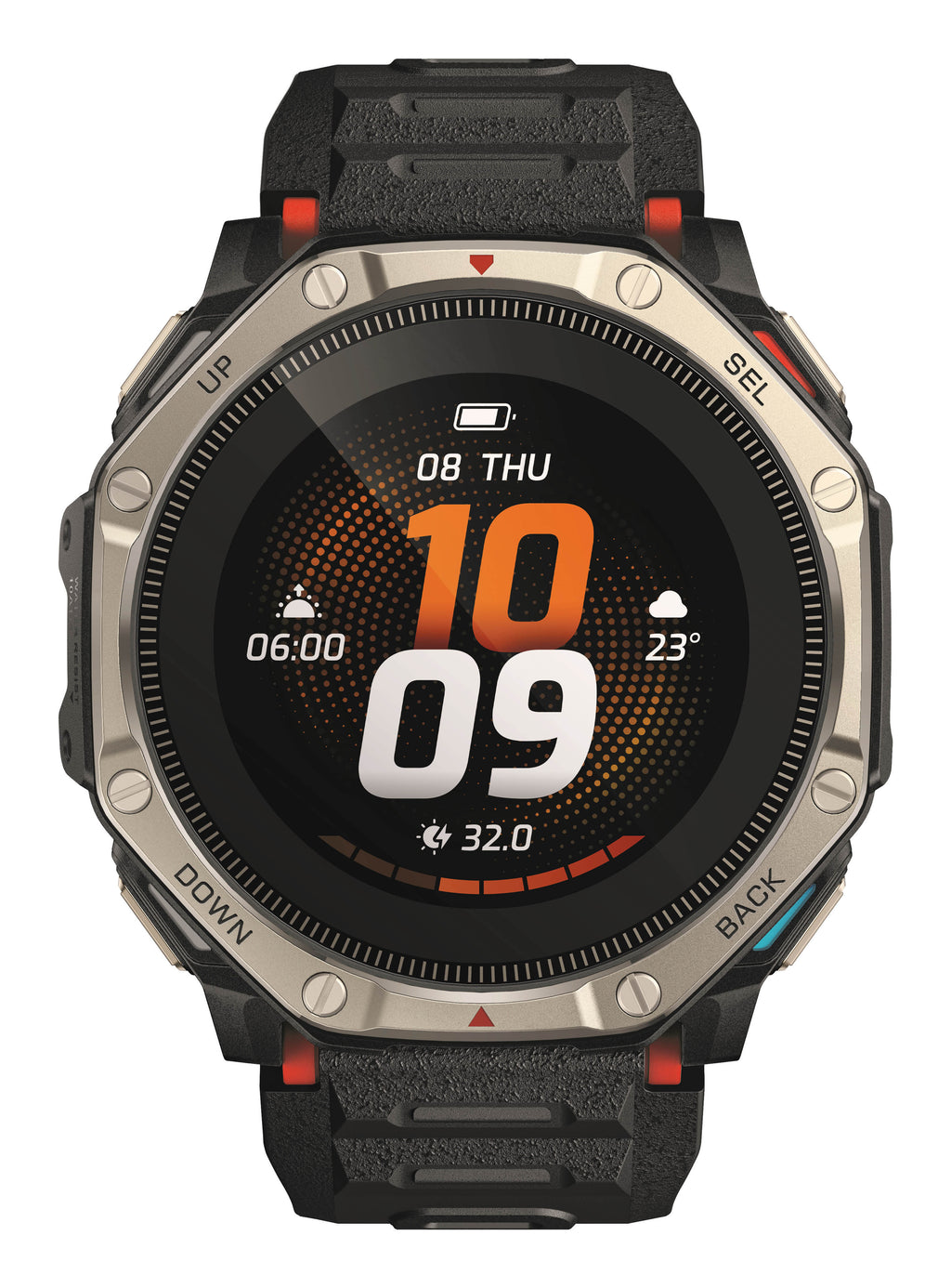 Amazfit T-Rex Dual Solar 3,35 cm (1.32") AMOLED 51 mm Numérique 466 x 466 pixels Écran tactile Noir, Argent Wifi GPS (sa