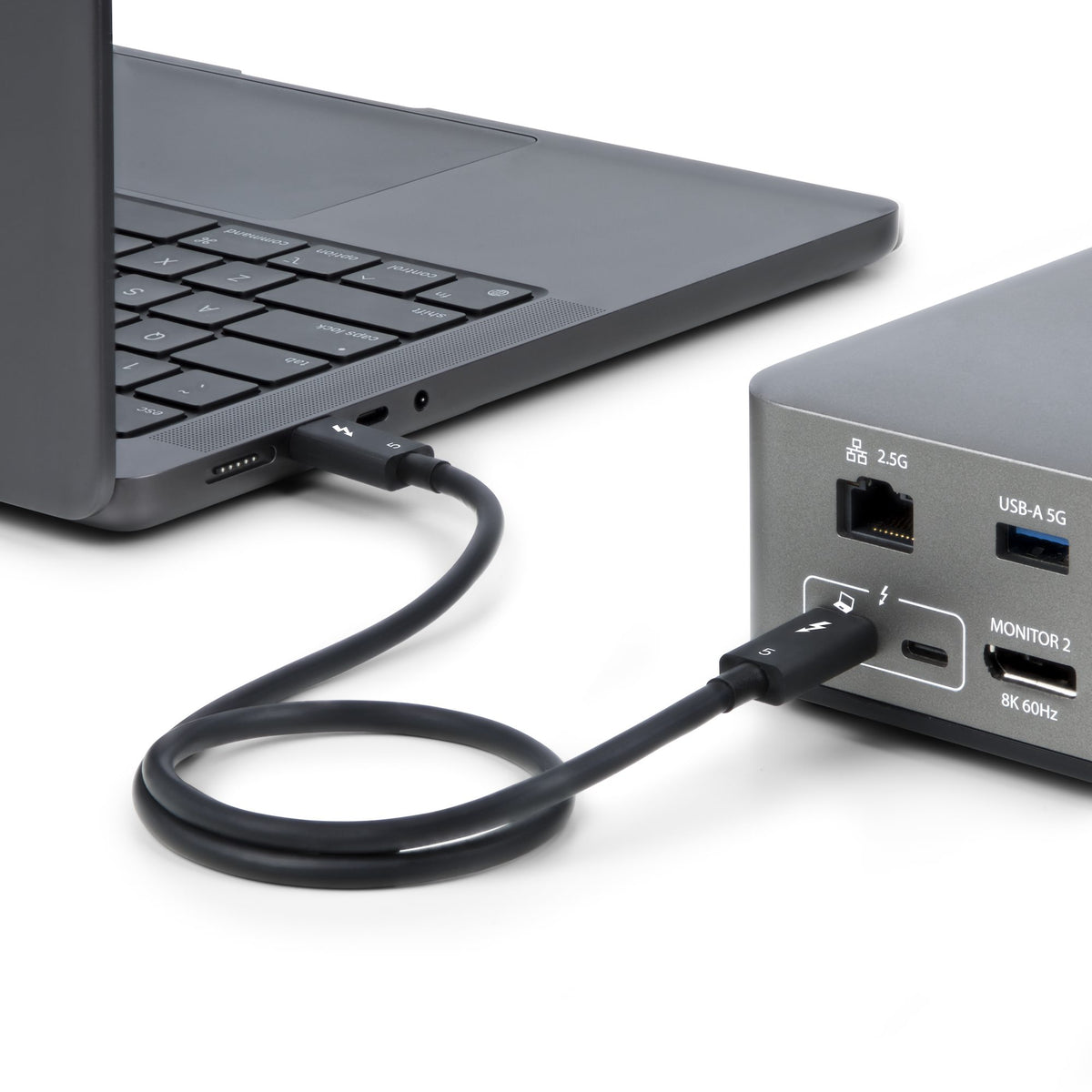 StarTech.com Câble Thunderbolt 5 80cm, 80Gbps à 120Gbps, 240W PD, 8K 60Hz, Certifié