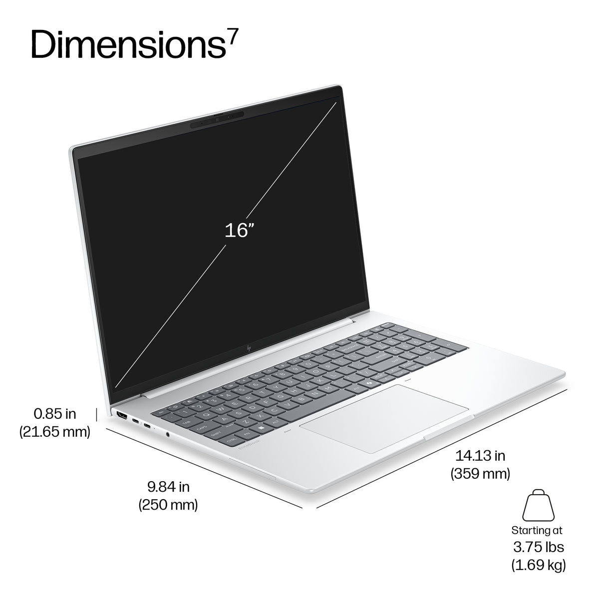 HP EliteBook 8 G2i Intel Core Ultra 5 335 16inch 32GB 512GB W11P
