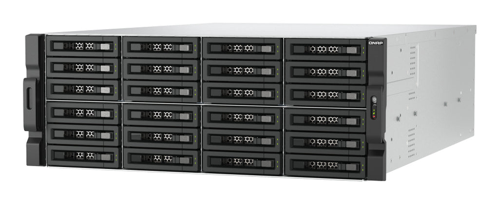 QNAP TL-R2400PES-RP Boîtier de Stockage JBOD 24 Baies PCIe pour Disques SATA 2.5/3.5", Noir et Gris