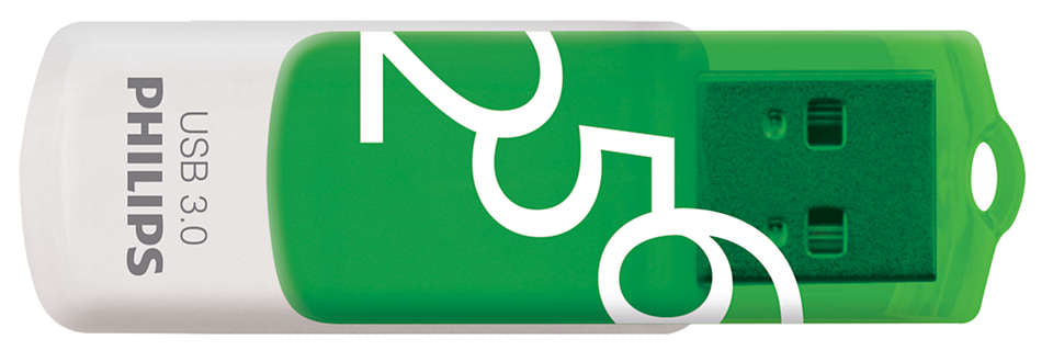 Philips Philips FM25FD00B/00 lecteur USB flash 256 Go USB Type-A 3.2 Gen 1 (3.1 Gen 1) Vert, Blanc
