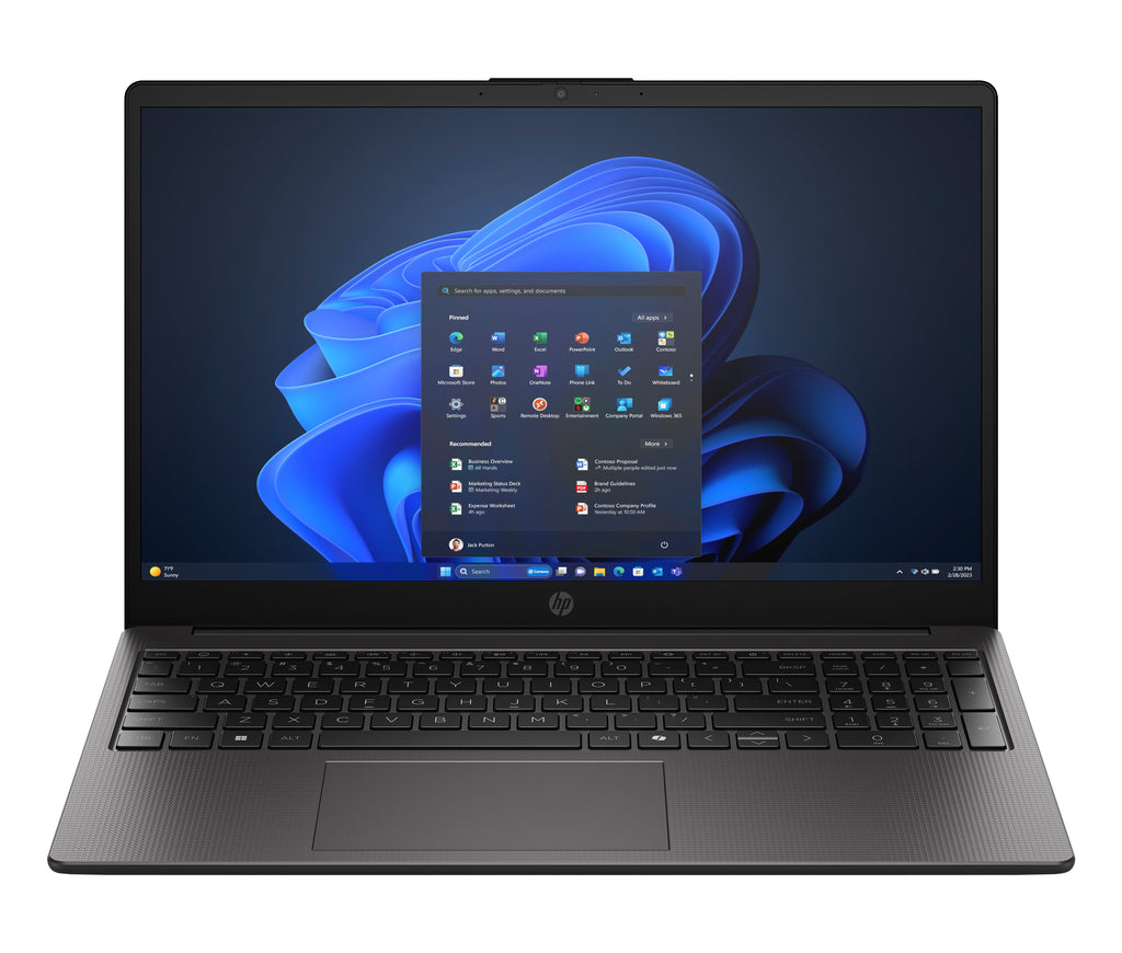 HP 255R AMD Ryzen™ 5 7535U Computer portatile 39,6 cm (15.6") Full HD 16 GB DDR5-SDRAM 256 GB SSD Wi-Fi 6 (802.11ax) Windows 11 Pro Nero