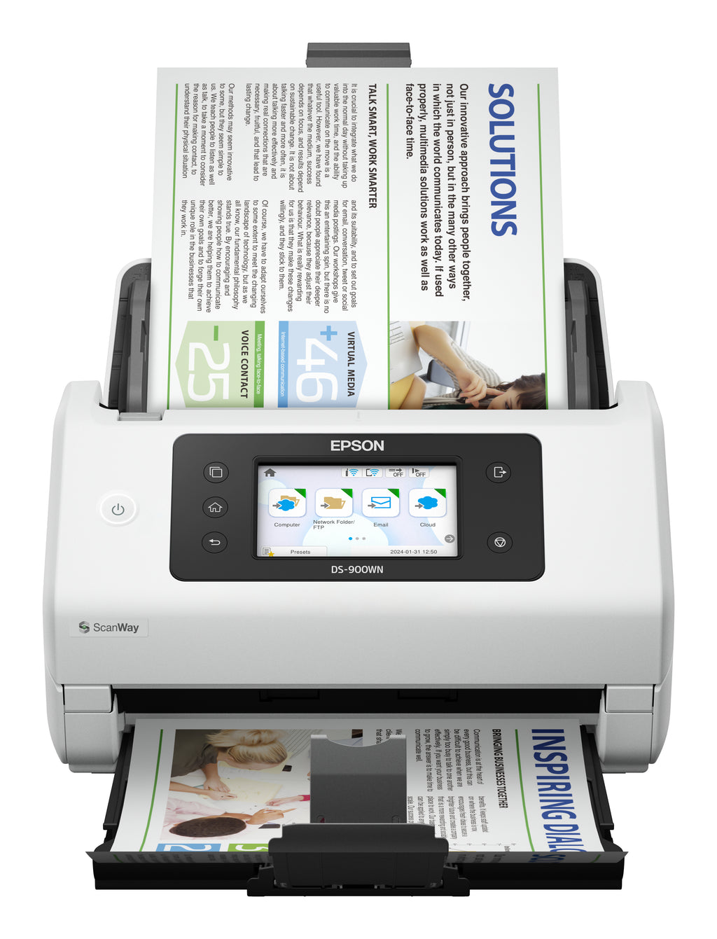 Epson WorkForce DS-900WN Alimentation feuille à feuille de scanner 600 x 600 DPI A4 Blanc