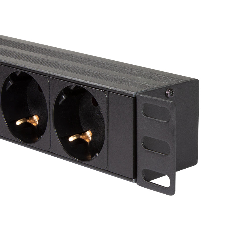 LogiLink PDU8C02 unité de distribution d'énergie 8 sortie(s) CA 1U Noir