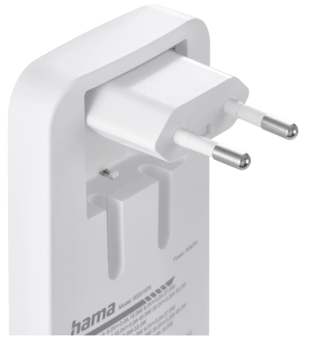 Hama 00125144 chargeur d'appareils mobiles Casque, Ordinateur portable, Chargeur électrique, Smartphone, Tablette Blanc 