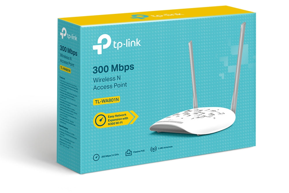 TP-Link TL-WA801N point d'accès réseaux locaux sans fil 300 Mbit/s Blanc Connexion Ethernet, supportant l'alimentation via ce port (PoE)