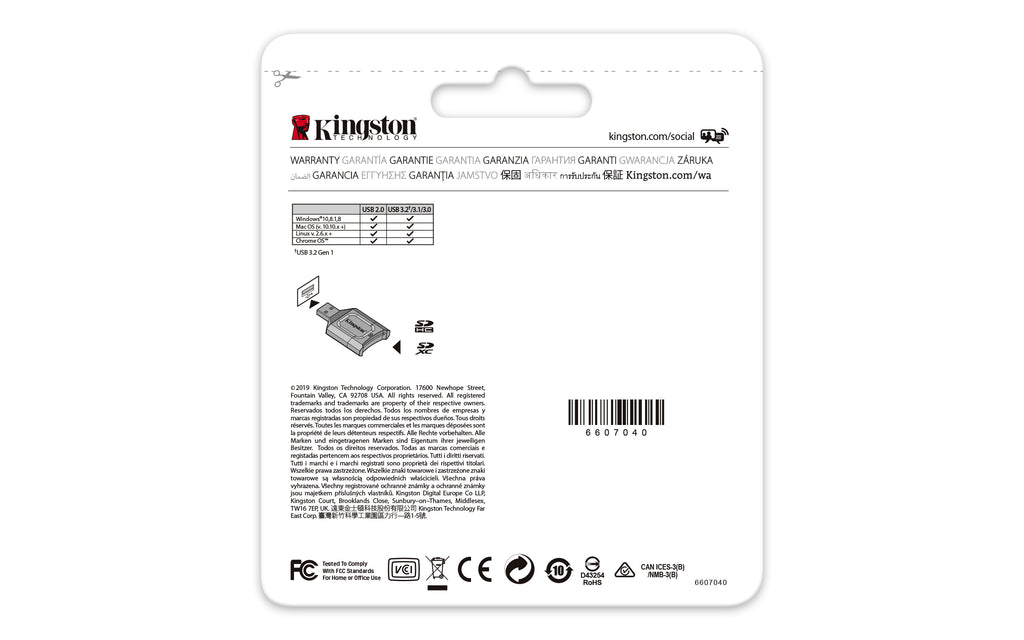 Kingston Technology MobileLite Plus lecteur de carte mémoire USB 3.2 Gen 1 (3.1 Gen 1) Type-A Noir