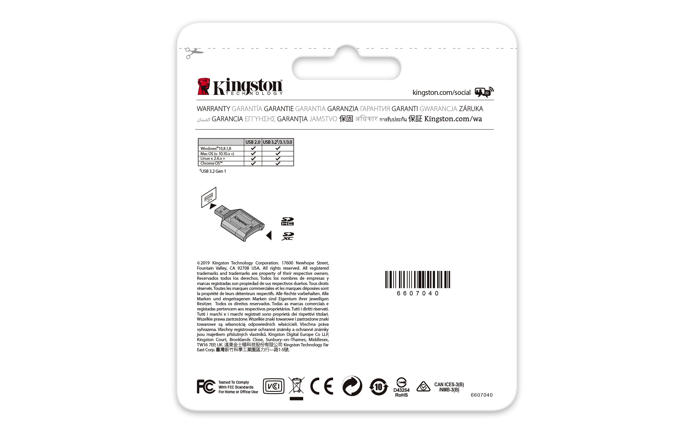 Kingston Technology MobileLite Plus lecteur de carte mémoire USB 3.2 Gen 1 (3.1 Gen 1) Type-A Noir