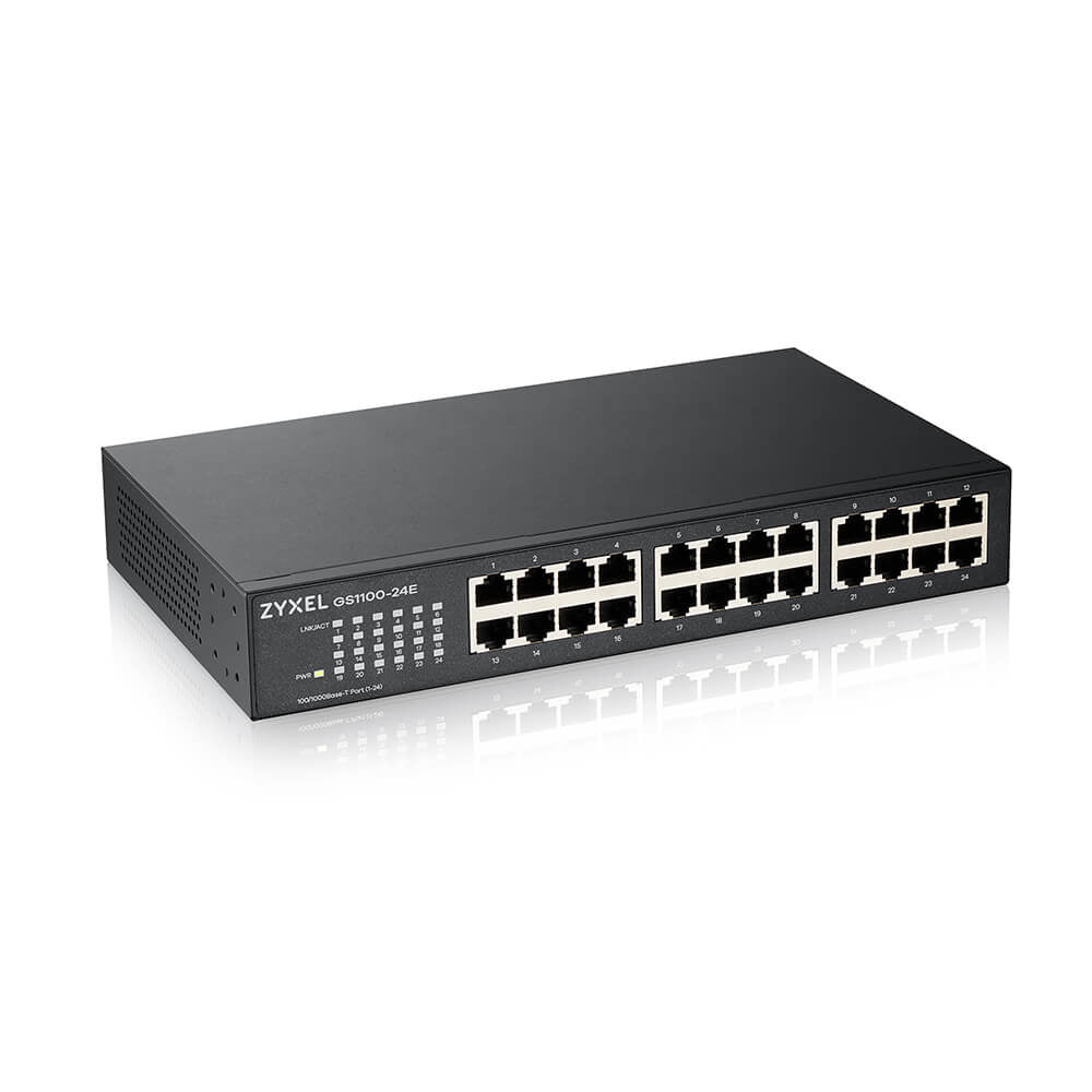 Zyxel GS1100-24E Non-géré Gigabit Ethernet (10/100/1000) Noir - vue 2