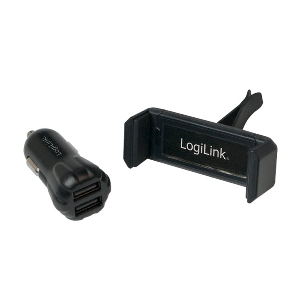 LogiLink PA0133 chargeur d'appareils mobiles Smartphone, Tablette Noir Allume-cigare Auto