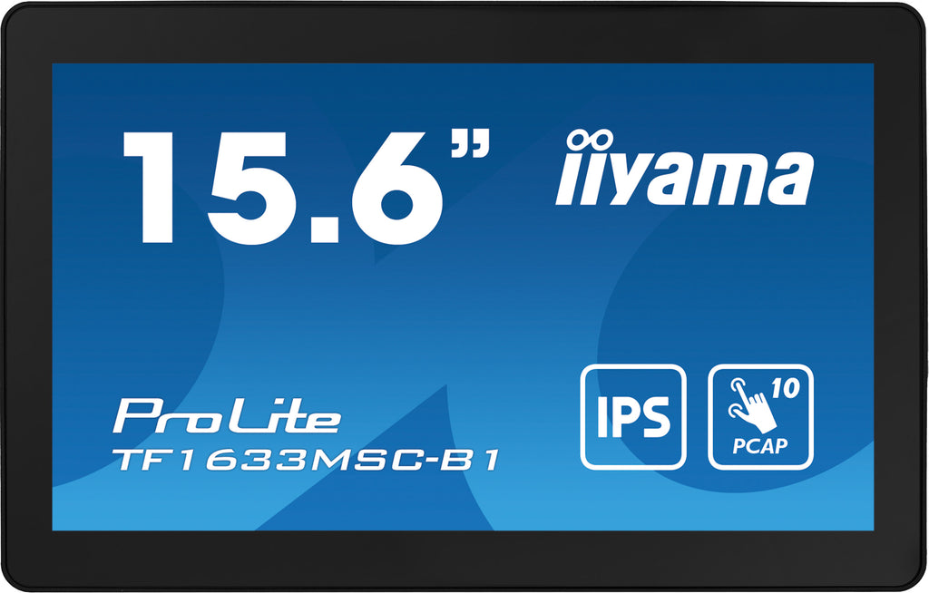 iiyama ProLite TF1633MSC-B1 écran plat de PC 39,6 cm (15.6") 1920 x 1080 pixels Full HD Écran tactile Noir