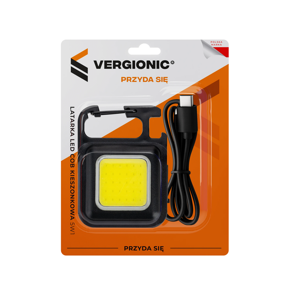 LATARKA LED COB KIESZONKOWA 5W1 WIELOFUNKCYJNA MAGNETYCZNA POWERBANK