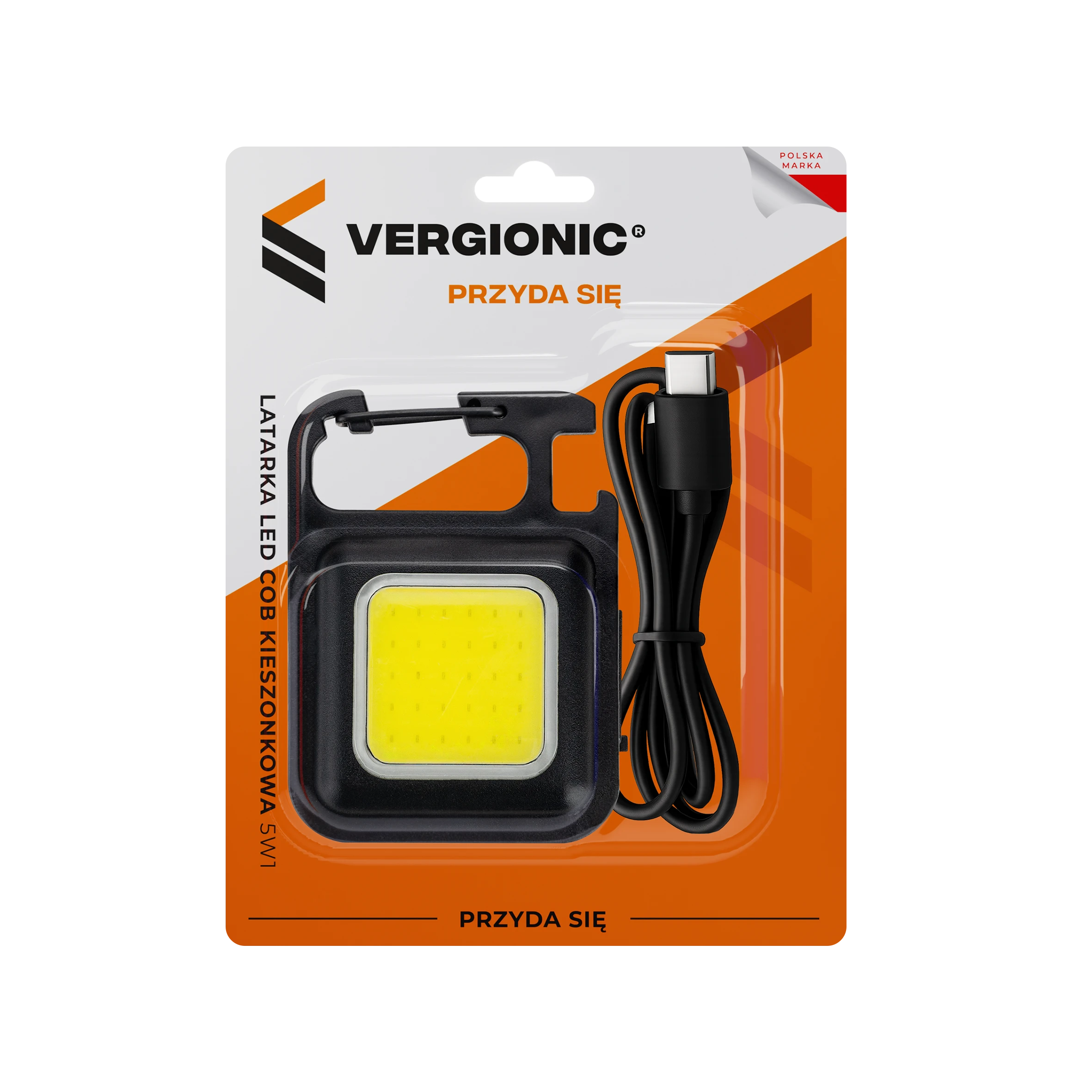 LATARKA LED COB KIESZONKOWA 5W1 WIELOFUNKCYJNA MAGNETYCZNA POWERBANK