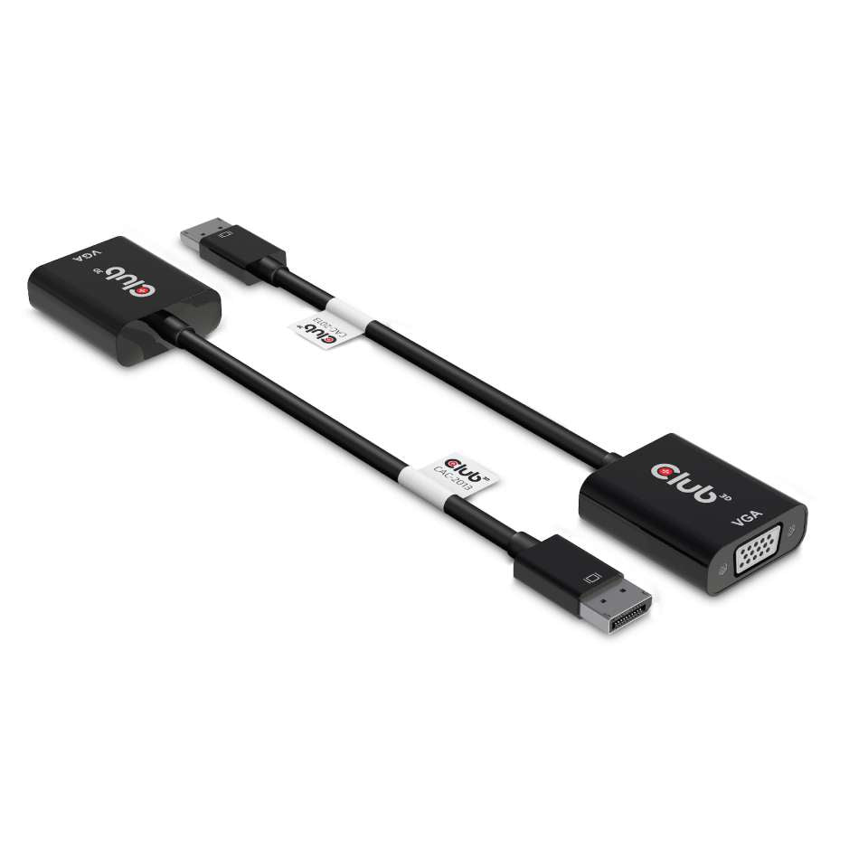CLUB3D CAC-2013 câble vidéo et adaptateur 0,228 m Displayport VGA Noir