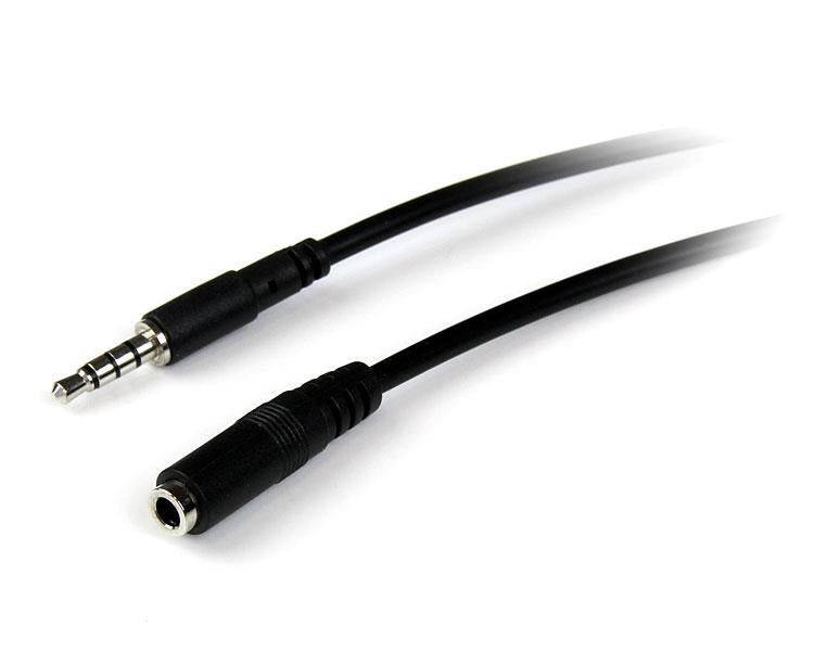 StarTech.com Câble d'extension de casque TRRS 3,5 mm 4 pôles, 2 m, M/F