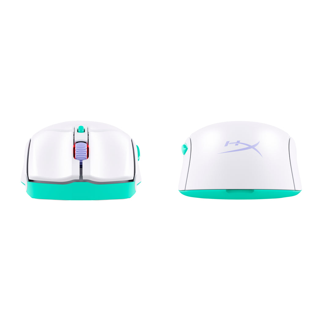 HyperX Pulsefire Haste 2 Core Wireless, Souris Gamer Sans Fil, 12 000 PPP, Blanc/Vert/Violet