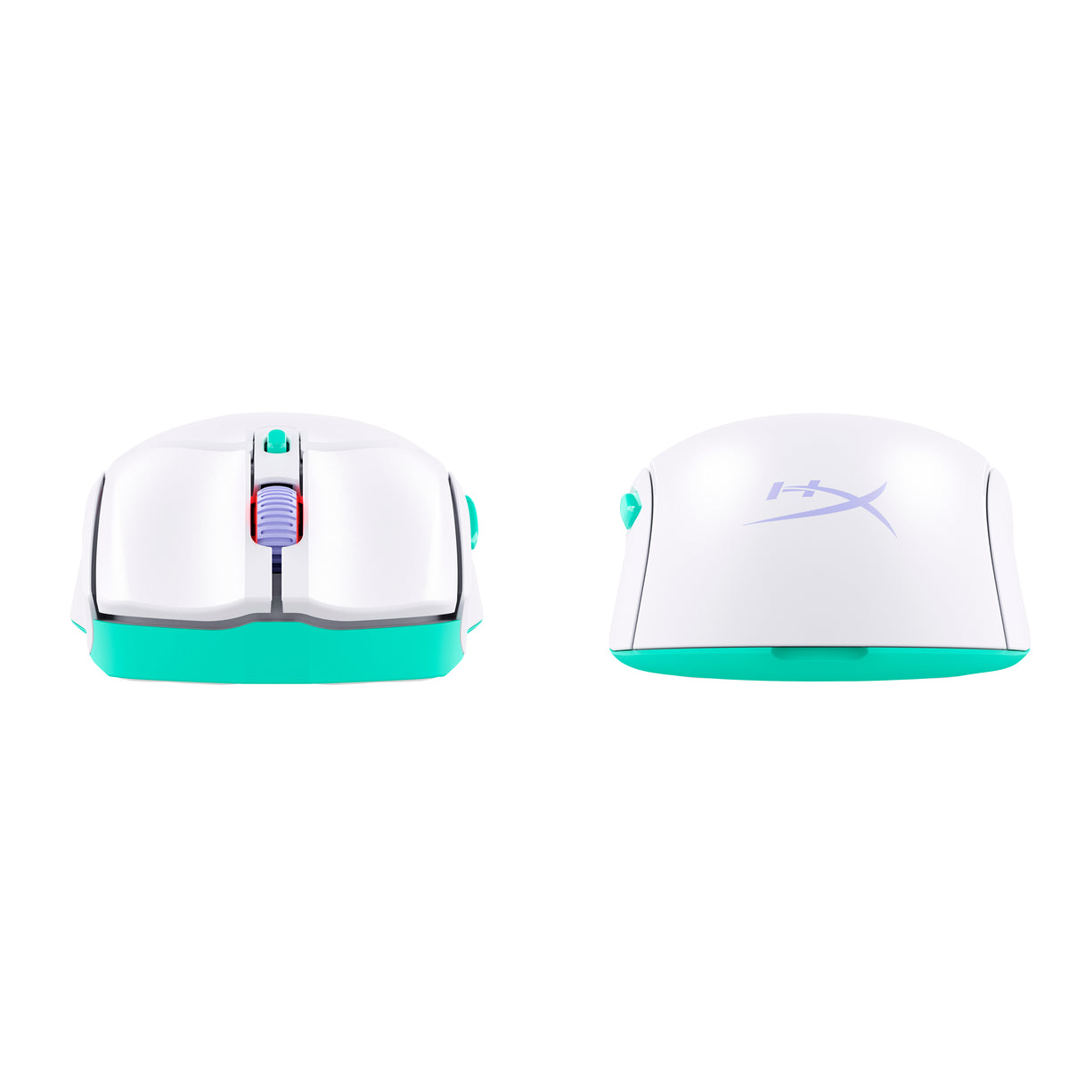 HyperX Pulsefire Haste 2 Core Wireless, Souris Gamer Sans Fil, 12 000 PPP, Blanc/Vert/Violet