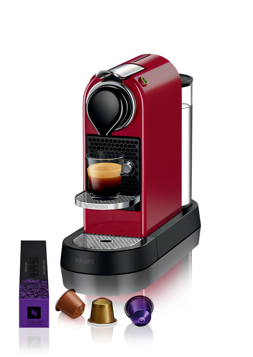 Krups Nespresso XN7415 Machine à café à capsules entièrement automatique, 1 L, Rouge