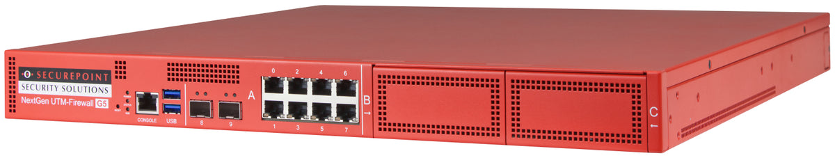 Pare-feu Matériel Securepoint RC1000R G5 (Rev. 1) 1U 30 Gbit/s