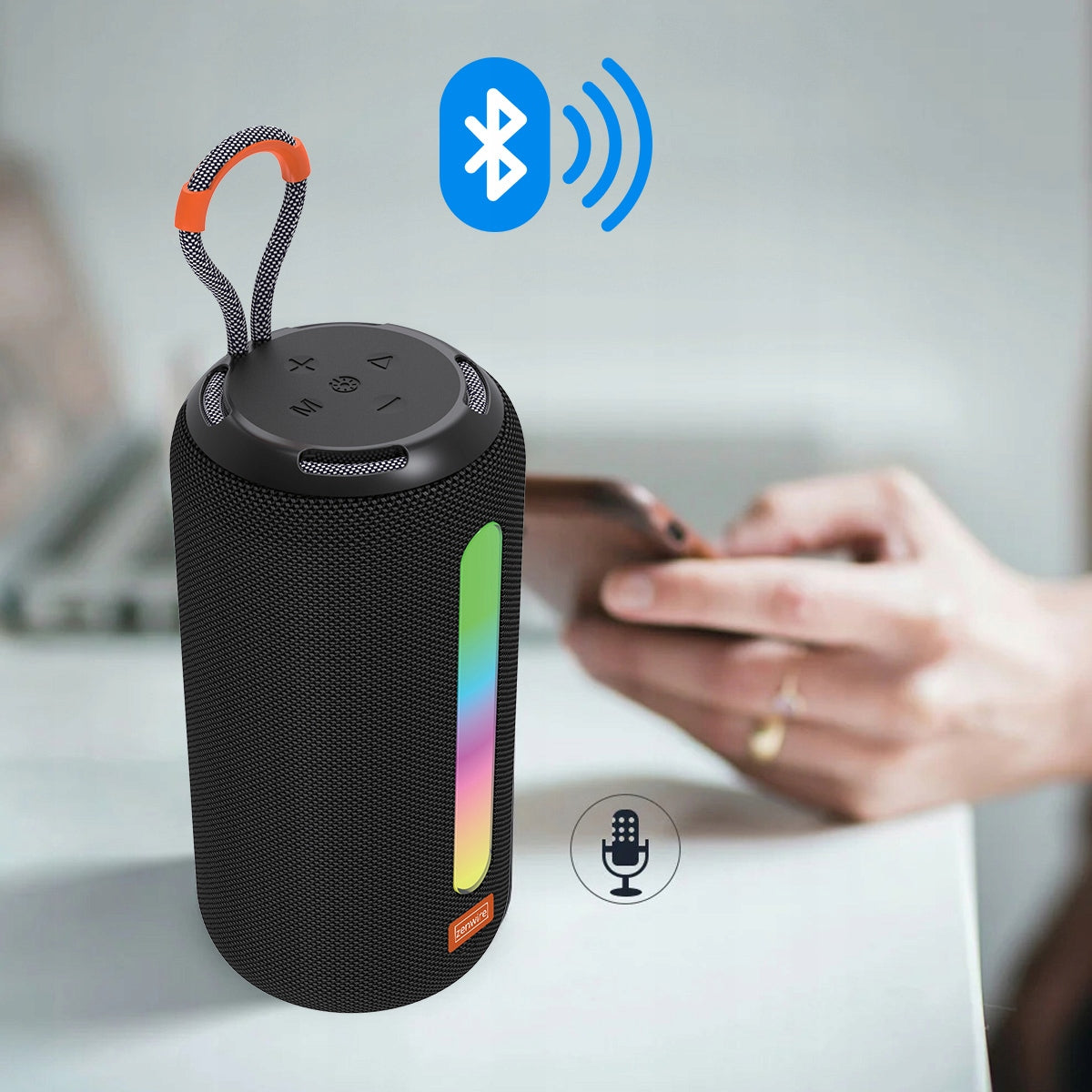 Enceinte Bluetooth portable sans fil avec radio FM, chaîne stéréo et lecteur MP3, 26 W, Zenwire BS-09