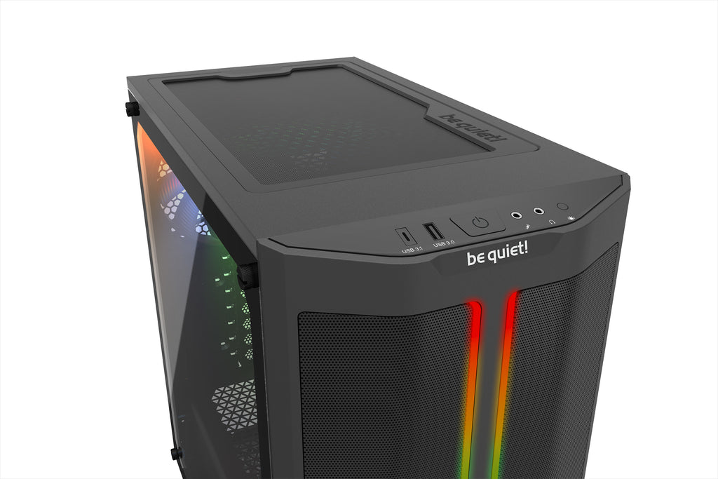 be quiet! Pure Base 500 DX Noir | Boîtier PC ARGB vitré, Mini ITX / Micro ATX / ATX, 3 ventilateurs Pure Wings 2 140 mm