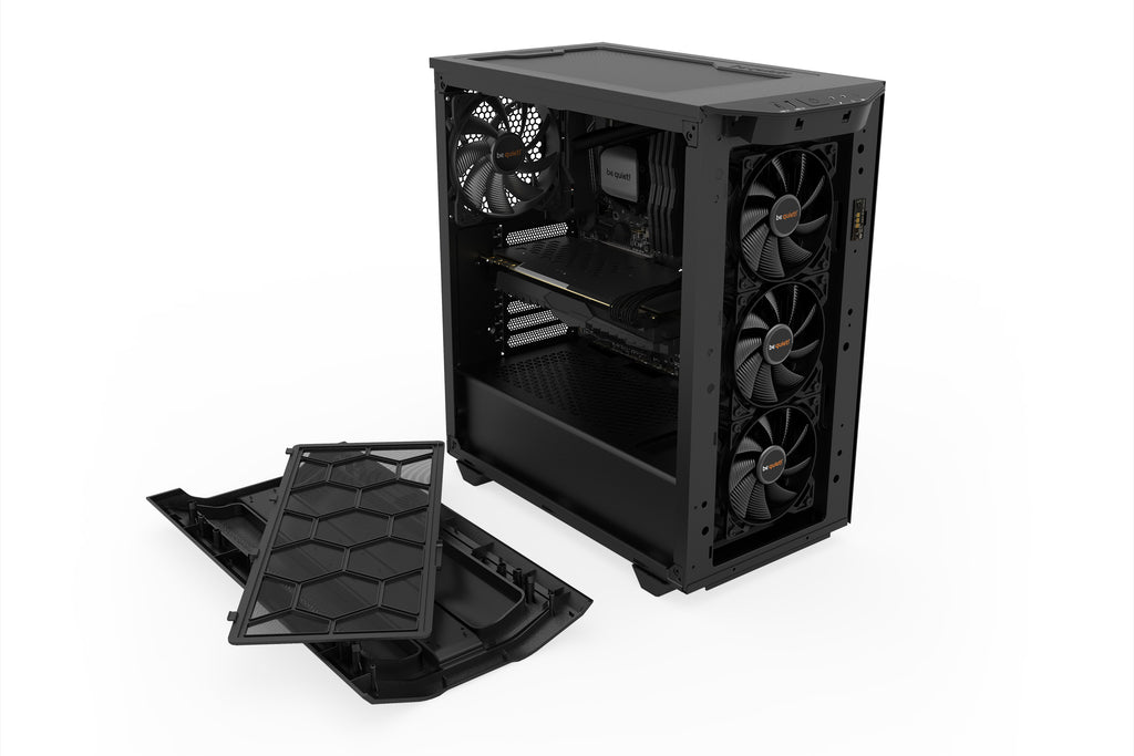 be quiet! Pure Base 500 DX Noir | Boîtier PC ARGB vitré, Mini ITX / Micro ATX / ATX, 3 ventilateurs Pure Wings 2 140 mm