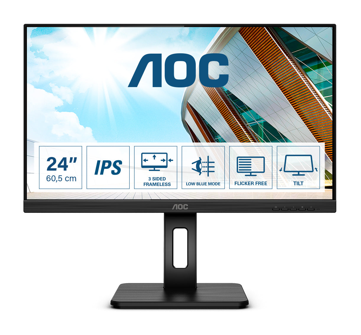 AOC P2 Q24P2Q écran plat de PC 60,5 cm (23.8") 2560 x 1440 pixels Quad HD LED Noir