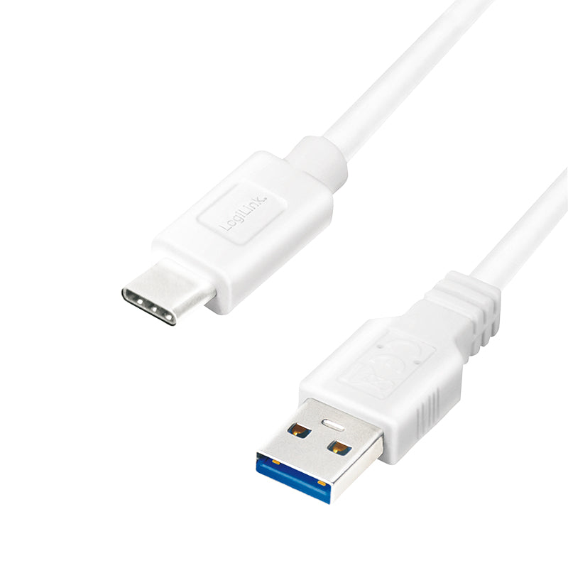 LogiLink CU0177 câble USB USB 3.2 Gen 2 (3.1 Gen 2) 3 m USB A USB C 5 Gbit/s Blanc
